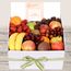 Classic Fruit Box with Dark Chocs Flowers