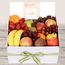 Classic Fruit Box with Dark Chocs Flowers