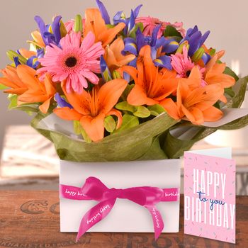 Colourful Box Birthday Bundle Flowers