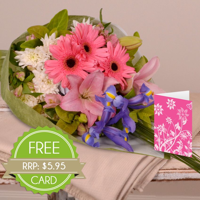 Pastel Bouquet With Card Special