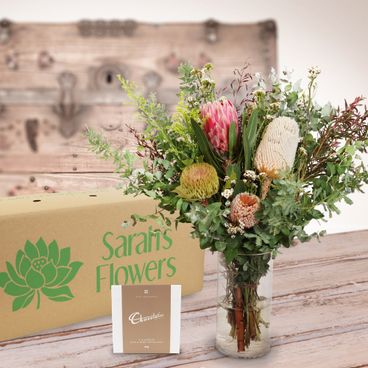 Outback Charm With Chocs Flowers