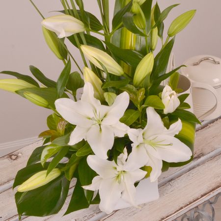 Lush Lilies White with Free Candle