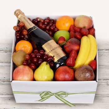 Classic Fruit Box with Chandon Flowers