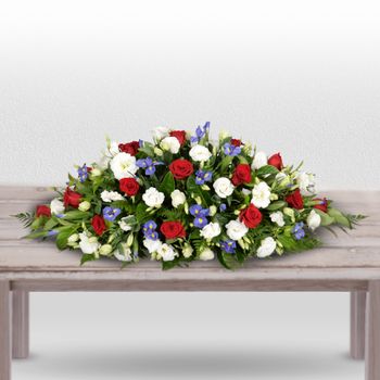 Flying Colours Casket Standard Flowers