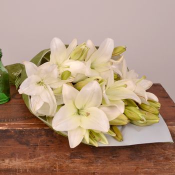 Lilies in White Flowers