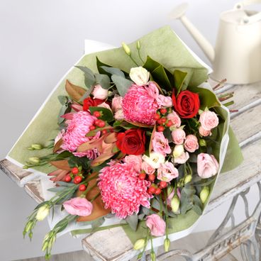 Lush Pink Bouquet Flowers