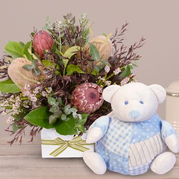 Outback Posy Box with Snugglepuff Flowers