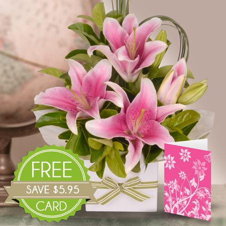 Pink Oriental with Free Card