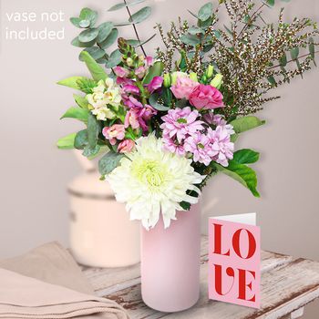 Pink Posy Seasonal with Card Flowers