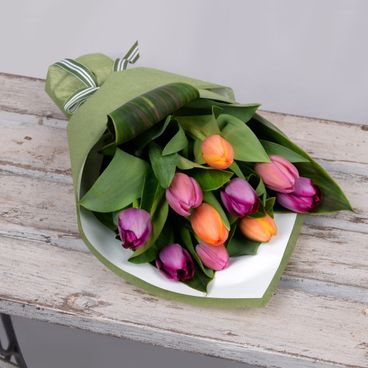 Rainbow Tulips 10 Flowers