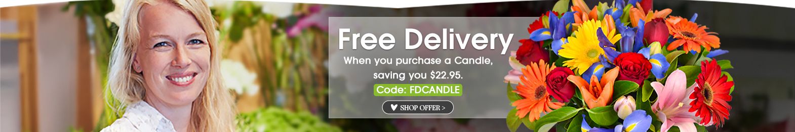 Free Delivery with Candle