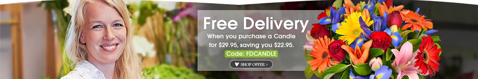 Free Delivery with Candle